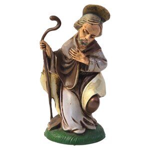 Vintage Saint Joseph Shepherd Figurine Catholic Religious Devotional Nativity
